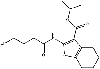isopropyl 2-[(4-chlorobutanoyl)amino]-4,5,6,7-tetrahydro-1-benzothiophene-3-carboxylate Structure