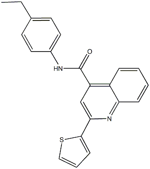 N-(4-ethylphenyl)-2-(2-thienyl)-4-quinolinecarboxamide Structure