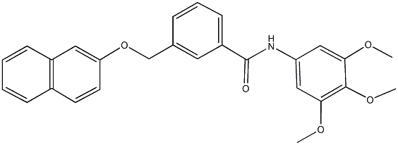 3-[(2-naphthyloxy)methyl]-N-(3,4,5-trimethoxyphenyl)benzamide Structure