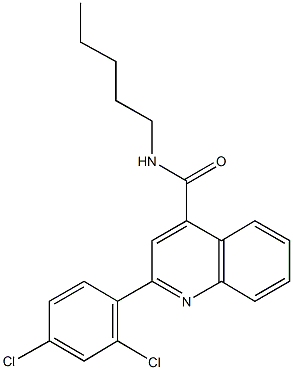 2-(2,4-dichlorophenyl)-N-pentyl-4-quinolinecarboxamide Structure