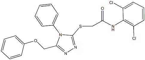 N-(2,6-dichlorophenyl)-2-{[5-(phenoxymethyl)-4-phenyl-4H-1,2,4-triazol-3-yl]sulfanyl}acetamide Structure