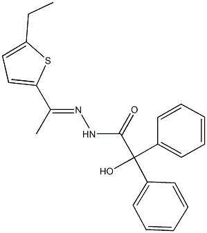 N'-[1-(5-ethyl-2-thienyl)ethylidene]-2-hydroxy-2,2-diphenylacetohydrazide 结构式