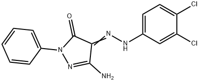 3-amino-1-phenyl-1H-pyrazole-4,5-dione 4-[(3,4-dichlorophenyl)hydrazone] Structure