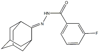 3-fluoro-N'-tricyclo[3.3.1.1~3,7~]dec-2-ylidenebenzohydrazide 结构式