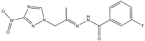 3-fluoro-N'-(2-{3-nitro-1H-1,2,4-triazol-1-yl}-1-methylethylidene)benzohydrazide,445287-27-4,结构式