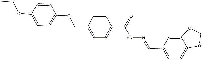 N'-(1,3-benzodioxol-5-ylmethylene)-4-[(4-ethoxyphenoxy)methyl]benzohydrazide Structure