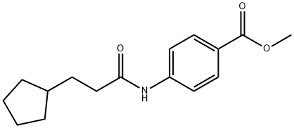 methyl 4-[(3-cyclopentylpropanoyl)amino]benzoate Struktur