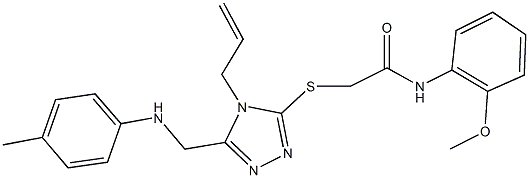 2-{[4-allyl-5-(4-toluidinomethyl)-4H-1,2,4-triazol-3-yl]sulfanyl}-N-(2-methoxyphenyl)acetamide Structure