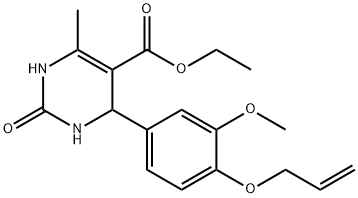 ethyl 4-[4-(allyloxy)-3-methoxyphenyl]-6-methyl-2-oxo-1,2,3,4-tetrahydropyrimidine-5-carboxylate,445287-51-4,结构式