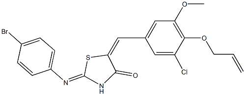 445287-56-9 5-[4-(allyloxy)-3-chloro-5-methoxybenzylidene]-2-[(4-bromophenyl)imino]-1,3-thiazolidin-4-one