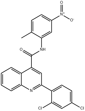 2-(2,4-dichlorophenyl)-N-{5-nitro-2-methylphenyl}-4-quinolinecarboxamide Struktur