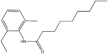 N-(2-ethyl-6-methylphenyl)nonanamide 化学構造式
