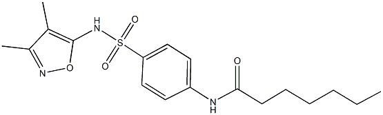 445288-82-4 N-(4-{[(3,4-dimethyl-5-isoxazolyl)amino]sulfonyl}phenyl)heptanamide