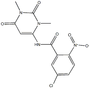 5-chloro-N-(1,3-dimethyl-2,6-dioxo-1,2,3,6-tetrahydro-4-pyrimidinyl)-2-nitrobenzamide Structure