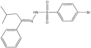 4-bromo-N'-(3-methyl-1-phenylbutylidene)benzenesulfonohydrazide Structure