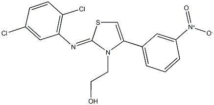 2-(2-[(2,5-dichlorophenyl)imino]-4-{3-nitrophenyl}-1,3-thiazol-3(2H)-yl)ethanol Struktur