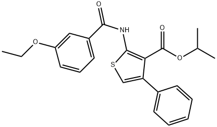 isopropyl 2-[(3-ethoxybenzoyl)amino]-4-phenyl-3-thiophenecarboxylate Structure