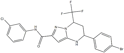 445289-25-8 5-(4-bromophenyl)-N-(3-chlorophenyl)-7-(trifluoromethyl)-4,5,6,7-tetrahydropyrazolo[1,5-a]pyrimidine-2-carboxamide