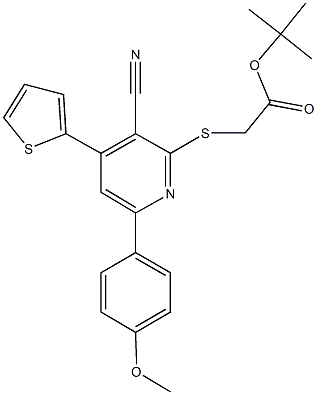 tert-butyl {[3-cyano-6-(4-methoxyphenyl)-4-thien-2-ylpyridin-2-yl]sulfanyl}acetate|
