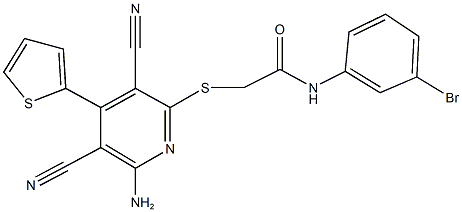 445381-49-7 2-{[6-amino-3,5-dicyano-4-(2-thienyl)-2-pyridinyl]sulfanyl}-N-(3-bromophenyl)acetamide