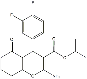 isopropyl 2-amino-4-(3,4-difluorophenyl)-5-oxo-5,6,7,8-tetrahydro-4H-chromene-3-carboxylate Structure