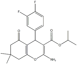 isopropyl 2-amino-4-(3,4-difluorophenyl)-7,7-dimethyl-5-oxo-5,6,7,8-tetrahydro-4H-chromene-3-carboxylate|