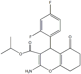 isopropyl 2-amino-4-(2,4-difluorophenyl)-5-oxo-5,6,7,8-tetrahydro-4H-chromene-3-carboxylate Structure