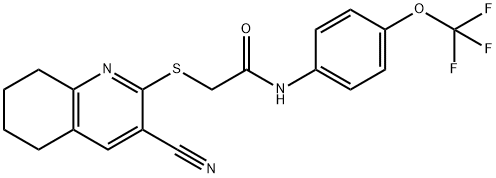 445382-36-5 2-[(3-cyano-5,6,7,8-tetrahydro-2-quinolinyl)sulfanyl]-N-[4-(trifluoromethoxy)phenyl]acetamide