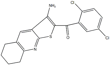 (3-amino-5,6,7,8-tetrahydrothieno[2,3-b]quinolin-2-yl)(2,5-dichlorophenyl)methanone 结构式