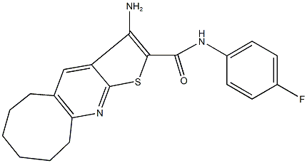 3-amino-N-(4-fluorophenyl)-5,6,7,8,9,10-hexahydrocycloocta[b]thieno[3,2-e]pyridine-2-carboxamide Structure