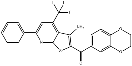 [3-amino-6-phenyl-4-(trifluoromethyl)thieno[2,3-b]pyridin-2-yl](2,3-dihydro-1,4-benzodioxin-6-yl)methanone|