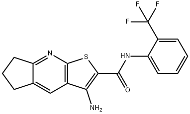 445384-37-2 3-amino-N-[2-(trifluoromethyl)phenyl]-6,7-dihydro-5H-cyclopenta[b]thieno[3,2-e]pyridine-2-carboxamide