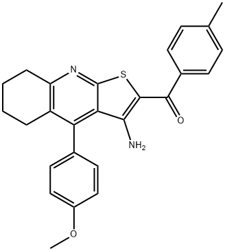 [3-amino-4-(4-methoxyphenyl)-5,6,7,8-tetrahydrothieno[2,3-b]quinolin-2-yl](4-methylphenyl)methanone Structure