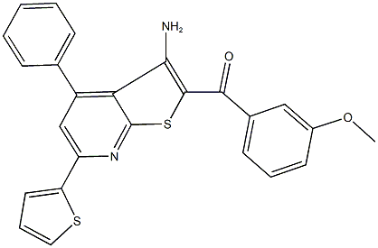 [3-amino-4-phenyl-6-(2-thienyl)thieno[2,3-b]pyridin-2-yl](3-methoxyphenyl)methanone Structure
