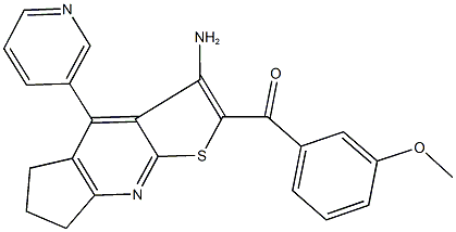 [3-amino-4-(3-pyridinyl)-6,7-dihydro-5H-cyclopenta[b]thieno[3,2-e]pyridin-2-yl](3-methoxyphenyl)methanone Structure