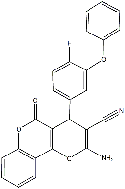 445384-71-4 2-amino-4-(4-fluoro-3-phenoxyphenyl)-5-oxo-4H,5H-pyrano[3,2-c]chromene-3-carbonitrile