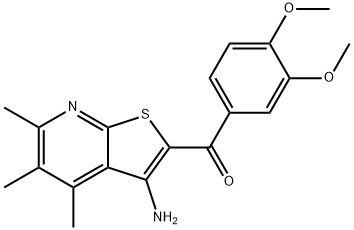 (3-amino-4,5,6-trimethylthieno[2,3-b]pyridin-2-yl)(3,4-dimethoxyphenyl)methanone 结构式