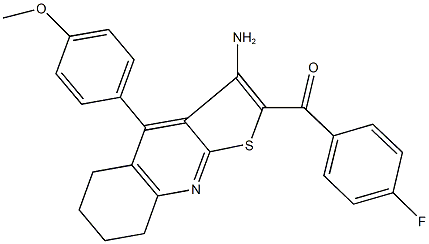 [3-amino-4-(4-methoxyphenyl)-5,6,7,8-tetrahydrothieno[2,3-b]quinolin-2-yl](4-fluorophenyl)methanone,445385-21-7,结构式