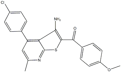 [3-amino-4-(4-chlorophenyl)-6-methylthieno[2,3-b]pyridin-2-yl](4-methoxyphenyl)methanone Structure