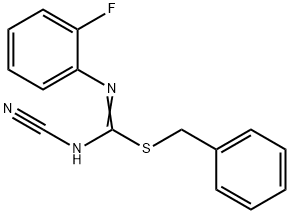 benzyl N'-cyano-N-(2-fluorophenyl)imidothiocarbamate Struktur
