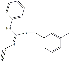 3-methylbenzyl N'-cyano-N-phenylimidothiocarbamate,445385-55-7,结构式