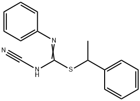 1-phenylethyl N'-cyano-N-phenylimidothiocarbamate Struktur