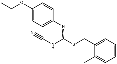 2-methylbenzyl N'-cyano-N-(4-ethoxyphenyl)imidothiocarbamate,445385-62-6,结构式