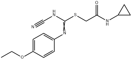 2-(cyclopropylamino)-2-oxoethyl N'-cyano-N-(4-ethoxyphenyl)imidothiocarbamate,445385-68-2,结构式