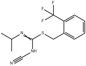 2-(trifluoromethyl)benzyl N'-cyano-N-isopropylimidothiocarbamate|