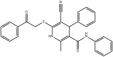 445385-90-0 5-cyano-2-methyl-6-[(2-oxo-2-phenylethyl)sulfanyl]-N,4-diphenyl-1,4-dihydro-3-pyridinecarboxamide