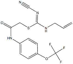 2-oxo-2-[4-(trifluoromethoxy)anilino]ethyl N-allyl-N'-cyanoimidothiocarbamate|