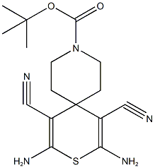 tert-butyl 2,4-diamino-1,5-dicyano-3-thia-9-azaspiro[5.5]undeca-1,4-diene-9-carboxylate|