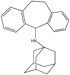 N-(1-adamantyl)-N-(10,11-dihydro-5H-dibenzo[a,d]cyclohepten-5-yl)amine Struktur