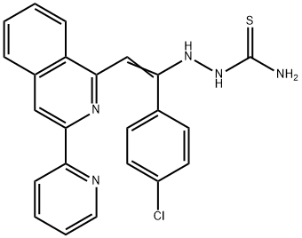 2-{1-(4-chlorophenyl)-2-[3-(2-pyridinyl)-1-isoquinolinyl]vinyl}hydrazinecarbimidothioic acid 结构式